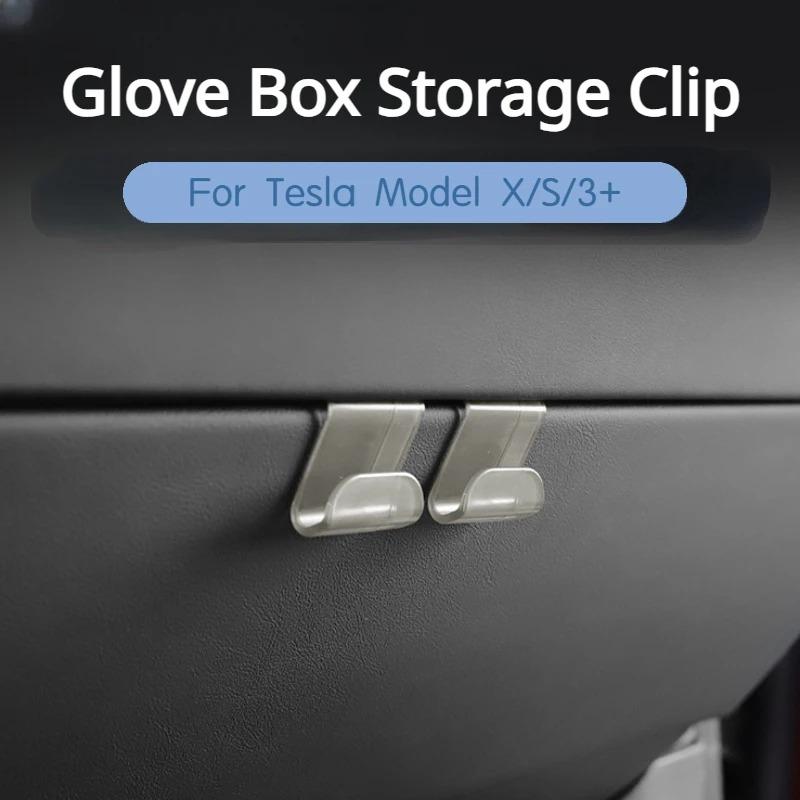For Tesla Model X/S/3+ Highland Glove Box Hook Storage Hook Umbrella Bag Holder ModelX ModelS Car Interior Accessories 2023-2025