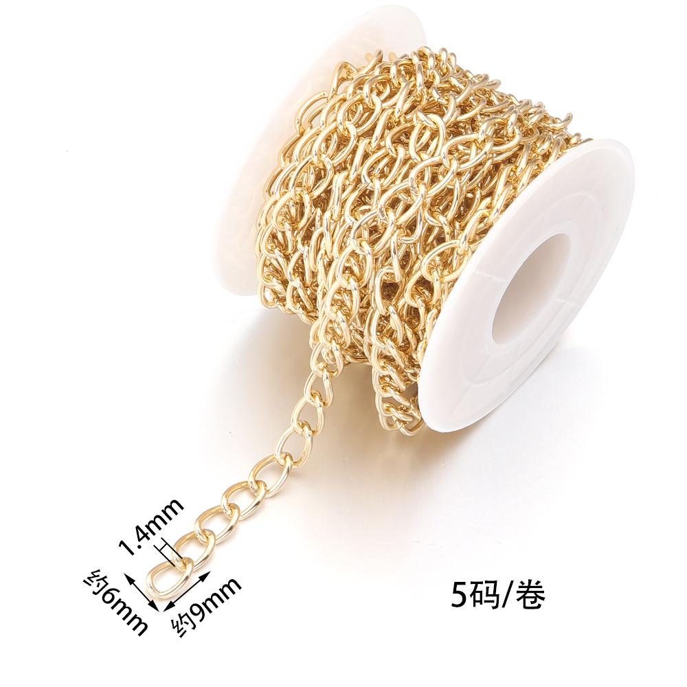2-5Yards/Roll Aluminum Twisted Chains Gold Silver Extension Link Chain For DIY Handmade Bracelet Necklace Connectors Accessories