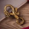 Vintage Kupfer Drachen Figuren Kleine Ornamente Retro Messing Tier Auto Schlüsselanhänger Handwerk Büro Schreibtisch Dekorationen Zubehör