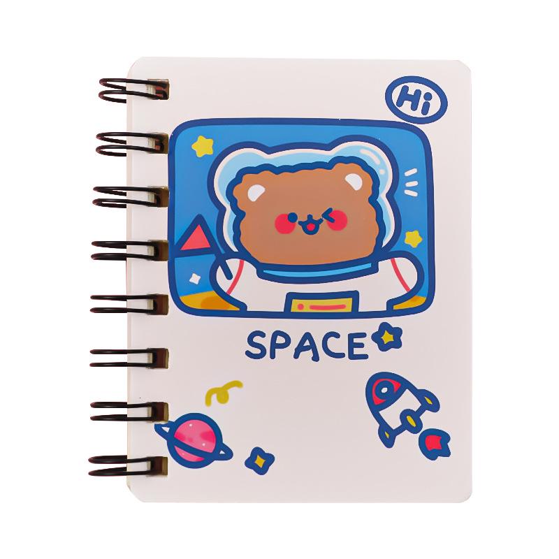 A7 Cute Cartoon Astronaut Pocket Notebook with Sticky Notes