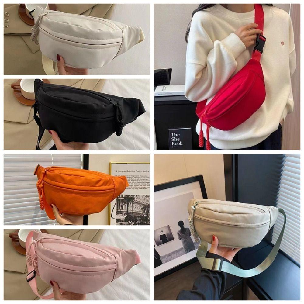 Half Moon Bag Solid Color Chest Bag Crossbody Bag Crossbody Waist Pack Cool Banana Bag  Outdoor