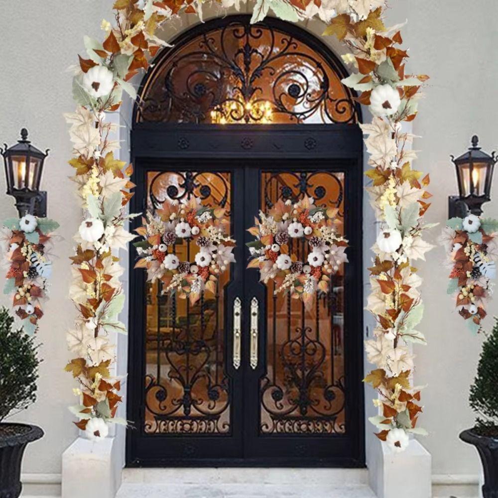 Realistic Artificial Maple Leaf Vine Artificial Flowers Garland Hanging Plants  Garden Decor