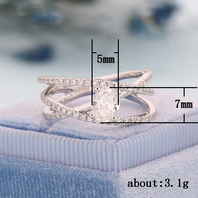 Explosionen Ring kreative Persönlichkeit Damen Zirkon Ring Schmuck einfache Schmuckstücke