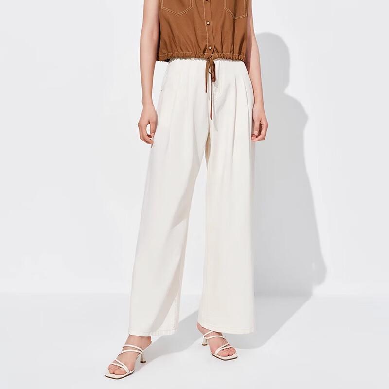 Sweet Basil Women's High-Waist Wide-Leg Jeans