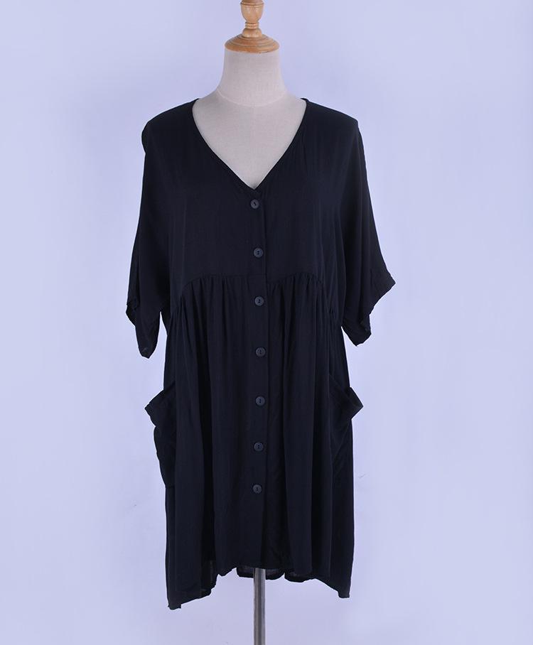 European & American Cotton Bamboo Pocket Swimsuit Cover-up