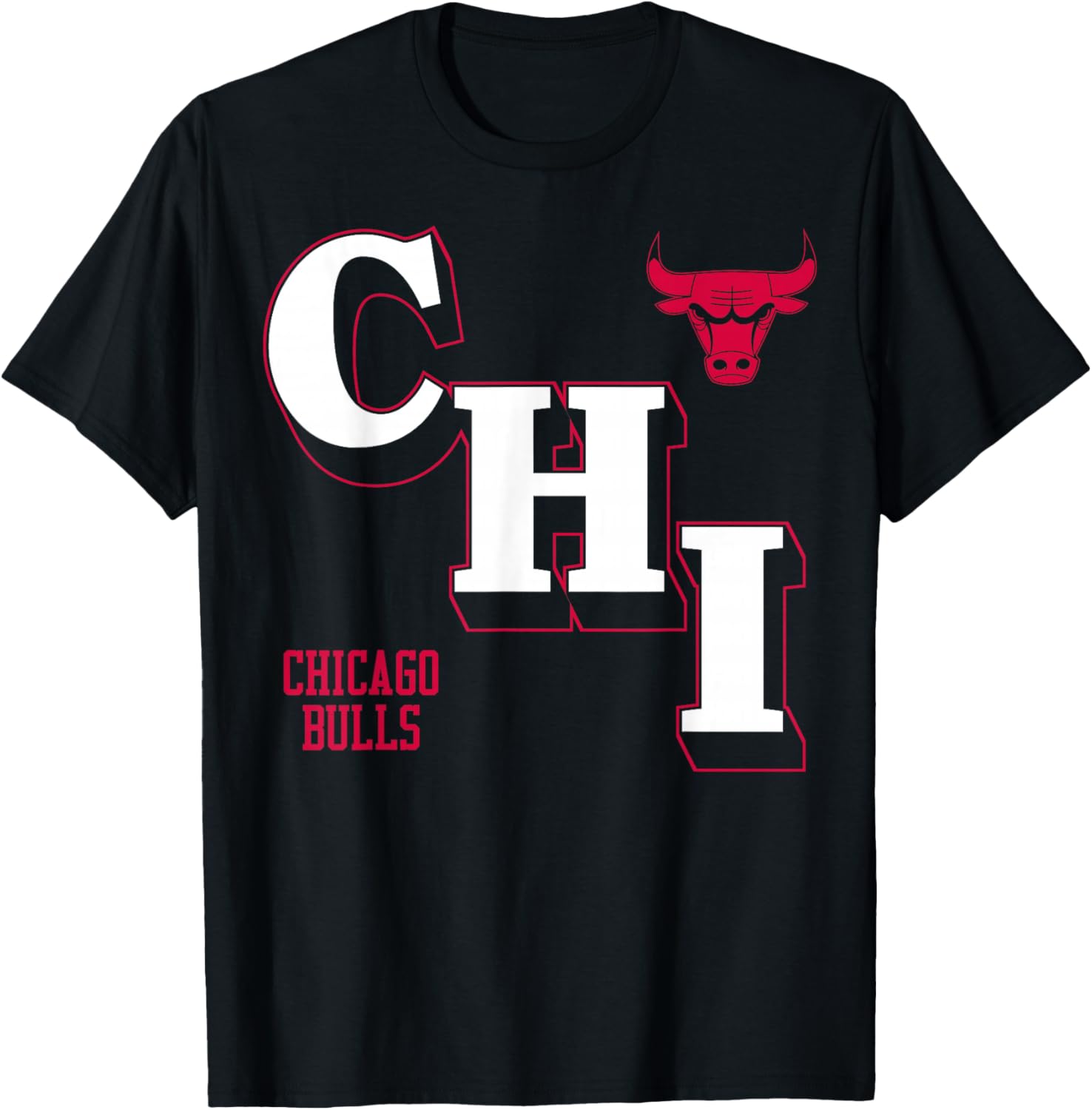 НБА - Футболка с угловым логотипом Chicago Bulls S разноцветный