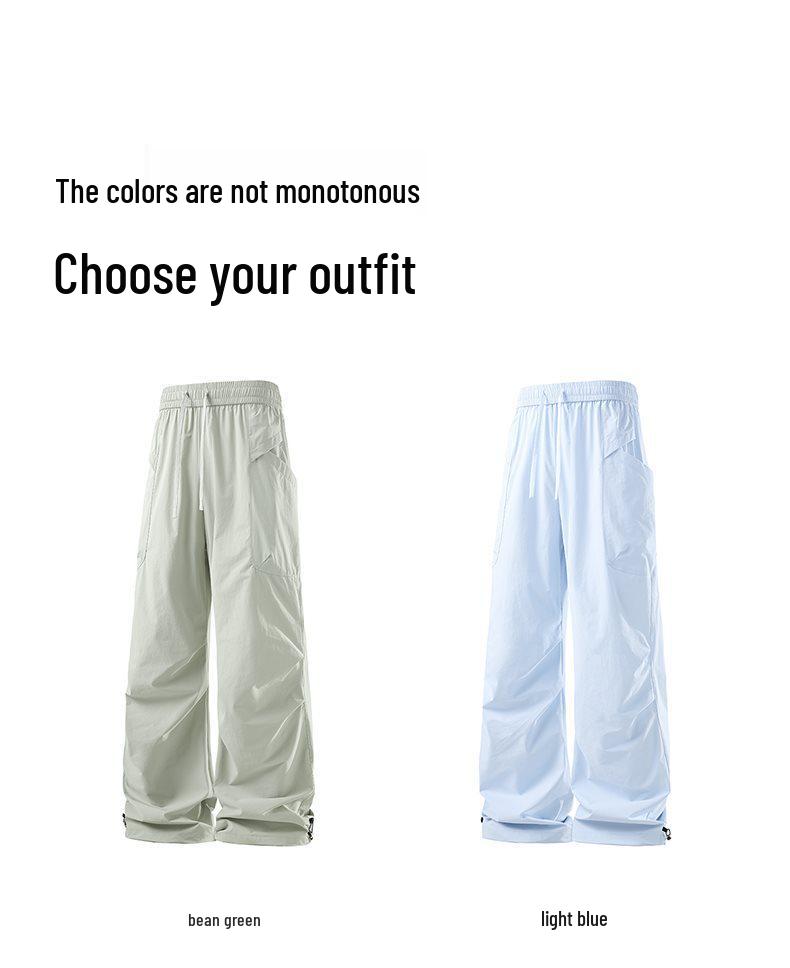 Unisex UPF50+ Ice Silk Sun Protection Quick-Dry Pants for Summer Hiking