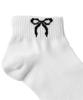 WEGO Short Classic Style for Everyday or As a Sizes White with Ribbon Women's Socks, Wear, School, Gift, 23-25cm,