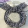 5String, Sparkling Lavender Gray Iridescent Plated Glass Beads 2mm/3mm, Dainty Loose Beads for DIY Minimalist Fairycore Bracelet Jewelry Making 38cm