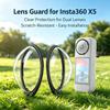 High Transmittance PC Lens Guards for Insta360 X5 Anti-Scratch Anti-Oil Lens Protector Cover Cap for X5 Panoramic Camera Vlog 4