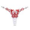 Erotisk G-streng Truse i åpen skritt Sexy Butterfly Undertøy String Broderi Thong