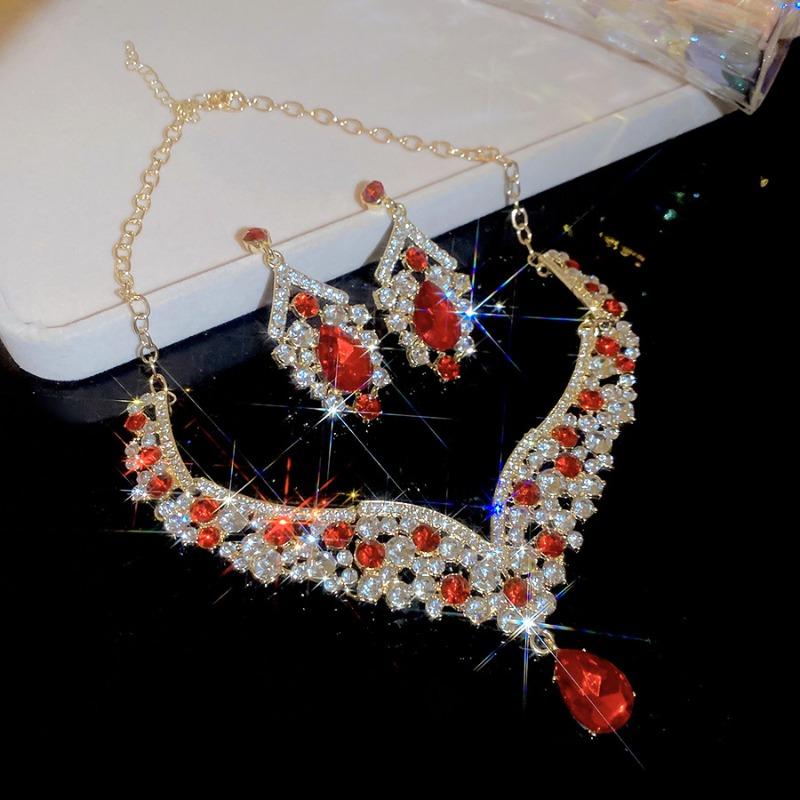 

Meier Palace style diamond drop earrings necklace retroeleganceclassy jewelry