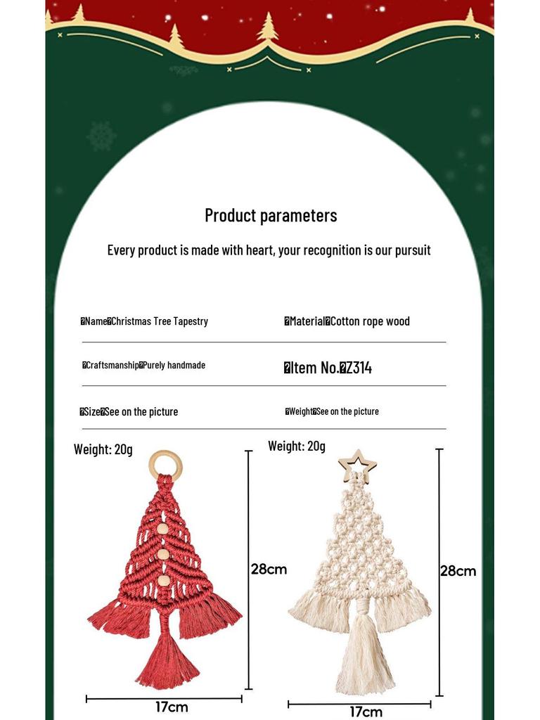 Julgranstapetseringskit: Gör-det-själv Handgjort Hängande Väggdekoration & Prydnad Set