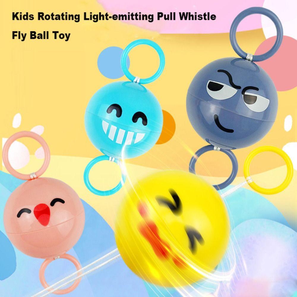 Hand Eye Coordination Kids Rotating Light-emitting Ball Novelty Fly Ball Toy