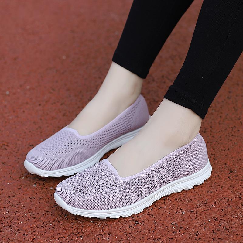 Fashion Women Summer Shoes Fashion Mesh Flat Shoes Breathable Non Slip Daily Casual Shoes Elegant and Simple Slip in Loafers Hot Selling