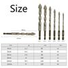 New Four-Flute Sawtooth Eccentric Drill Bit, Eccentric Drill Bit Set, High-Strength Eccentric Twist Drill Bit, Titanium-Coated Design Drill Bit,