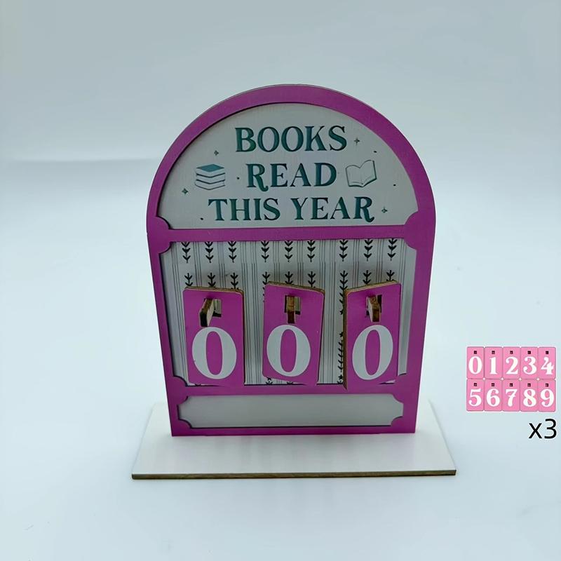 Полный 1 набор Трекер чтения книг Счетчик Считает до 999 книг для годовой цели чтения Подарок для класса E