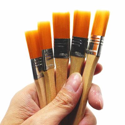 5 Stücke Nylonhaar Holzgriff Pinsel DIY Home Malerei Dekorieren Werkzeug