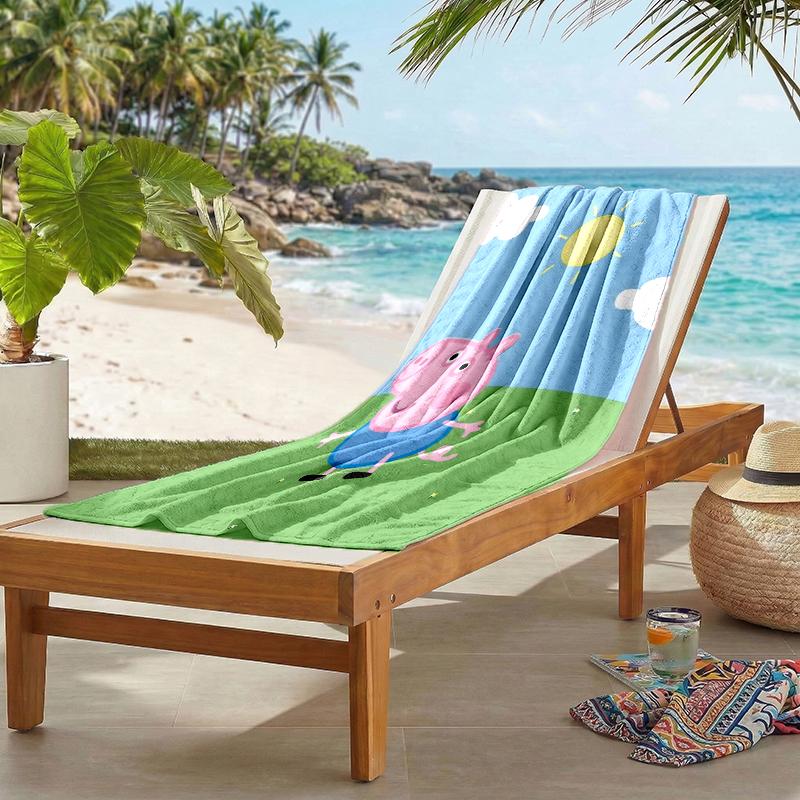Pink Pig Fashion Beach Towel: Ideal for Summer Adventures Soft, Absorbent and Quick Drying Suitable for Swimming and Bathing