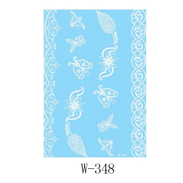 Black And White Lace Tattoo Sticker Wedding Bride Waterproof Tattoo Sticker Tattoo