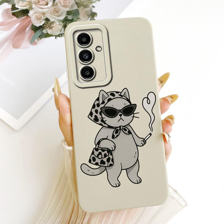 For Samsung Galaxy A05s A05 Cute Cat Flower Cartoon Phone Case For Samsung A05 A 05 05S A05S Shockproof Soft Silicone Cases