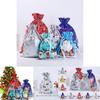 Adorable 5pcs Christmas Sacks Reusable Drawstring Gift Bags For Kids' Gifts