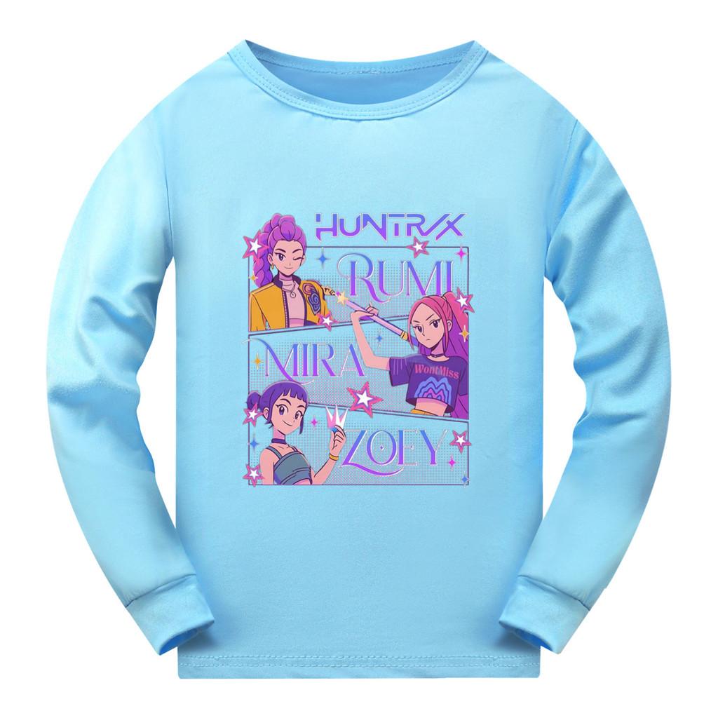 5021 Kids Girls Rumi Zoey Mira Super Star Print Long Sleeves T-Shirt