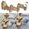 2PCS Parrots Platform Climbing Ladder Climbing Toy Wood Ladder Small Animal Cage Accessories