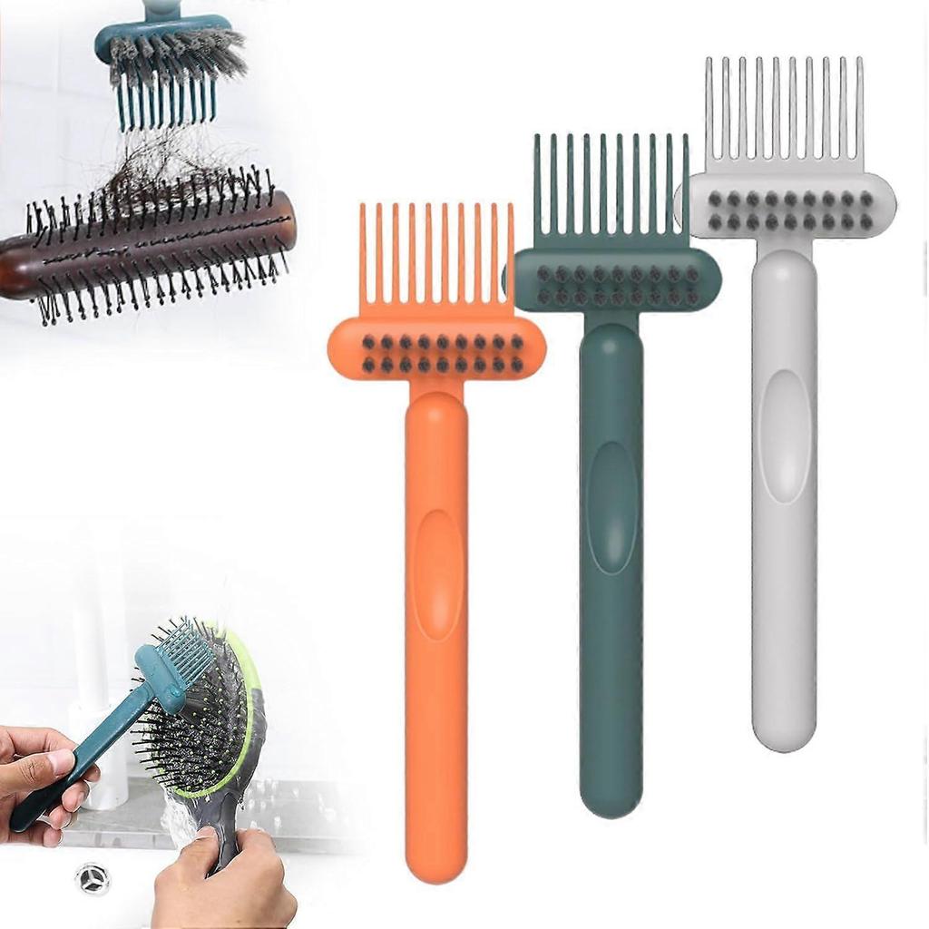 2-in-1 Comb Cleaner with Pick and Bristles, Comb Cleaning Brush, Effortlessly Removes Hair, Hairbrush Cleaner Tool Rake, Hairbrush Cleaning Tool Home