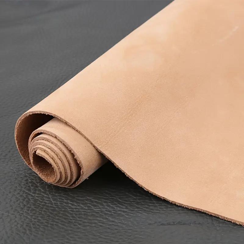 

First layer genuine leather, original leather material, frosted leather, 1.5mm thick soft cowhide, non dyed, handmade DIY leathe 21x14cm слоновая кость