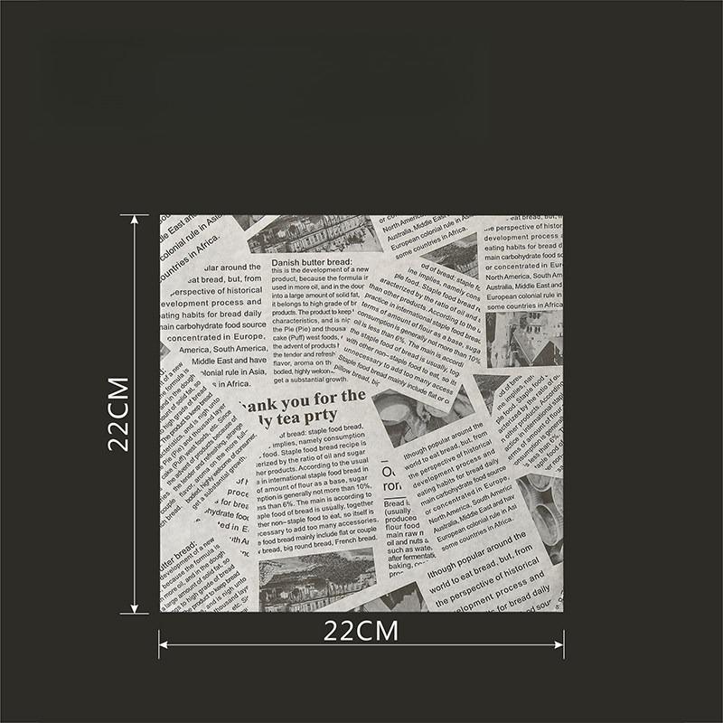 Newspaper Printing Sandwich Wrapping Paper Food Specific Oil Proof Papers French Fries Hamburgers Fried Chicken Bread Pizza Plates Paper Pads