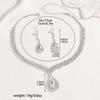 European Style Full Diamond Bridal Necklace Set - Elegant High-End Fashion Jewelry for Special Occasions