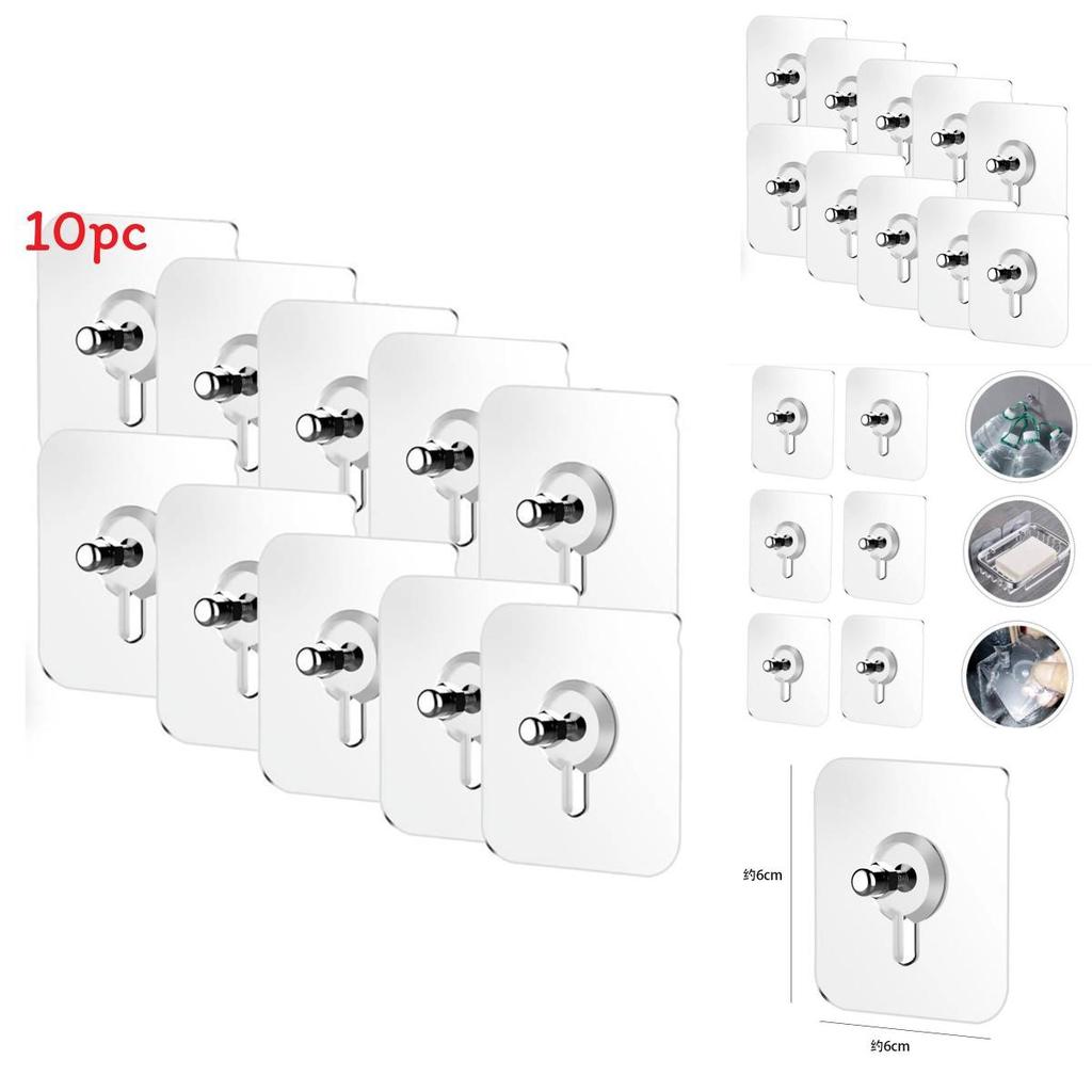 No Drill Sticky Hook Stainless Steel Strong Adhesive For Bathroom And Kitchen Use