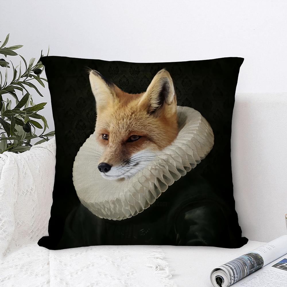 Nordic Fashion Animal Pillow Case Sofa Decorative Home Double-sided Print Plush Square Throw Pillow Covers Cushion Decor Cover