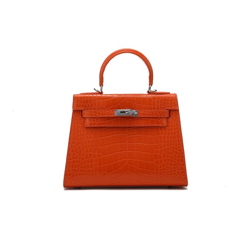 Crocodile Texture Leather-look Tote Bag Women