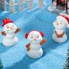 5Pcs Miniature Resin Snowman Figurine Festival Ornament Christmas Tree Decoration For Tabletop Mantels Wreath Display Y5GB