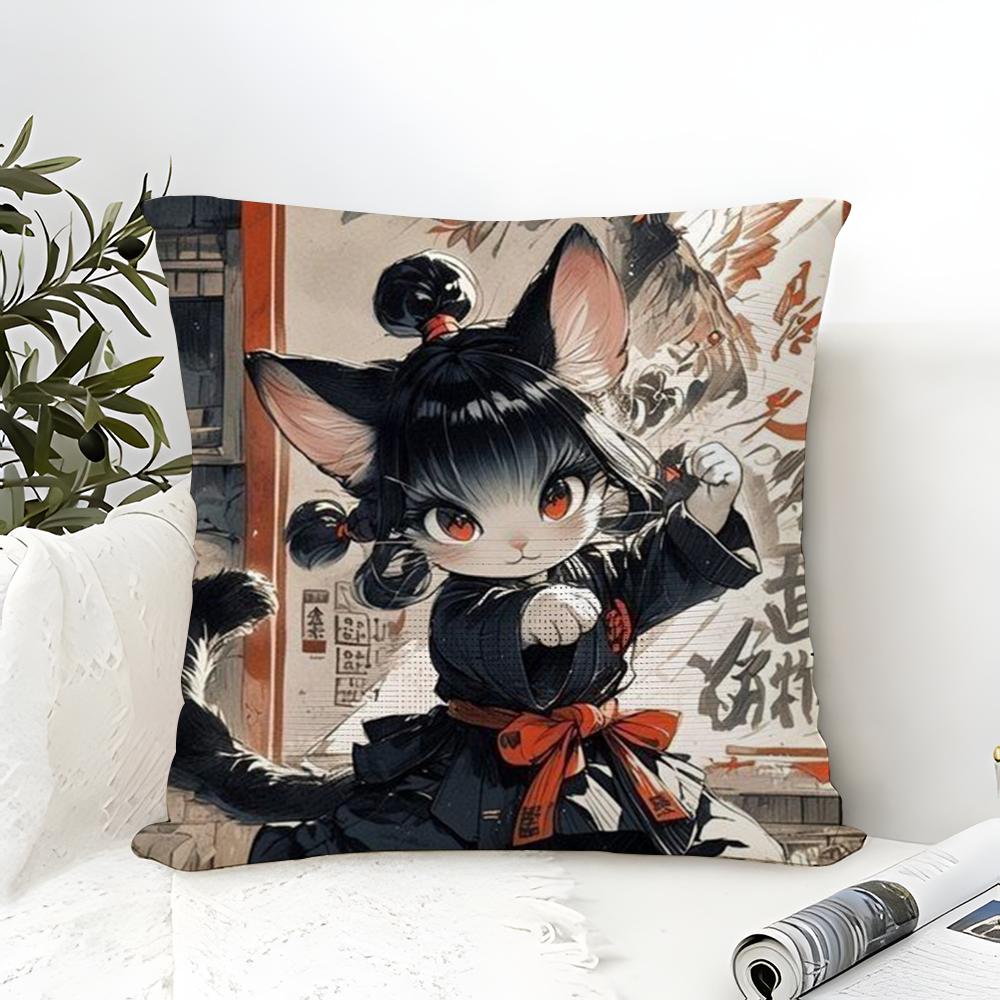 Cool cartoon Japanese ninjas Pillow Case linen pillow case sofa home decor cushion cover cushion cove