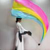 Belly Dance Veil Poi Faux Silk Scarf with Poi Ball Throwing Balls