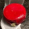 YSL BEAUTÉ Pochette Rotonda in Vernice Rossa, Mini Borsa Portamonete/Cosmetici con Zip