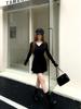 Korean-Style Faux Two-Piece Knit Sweater and Skirt Set for Women - 2026 Winter Collection