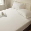 Solid Color Cotton Fitted Sheet & Pillowcase Set - Single Bed Mattress Protector