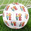 Love Paw Print Size 5 Soccer Ball Machine Sewn Indooroutdoor Universal Football For Football Accessories Perfect Gift For Friends Familyy26
