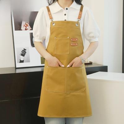 Waterproof and Oil-Proof Thick Canvas Cotton Cooking and Gardening Apron