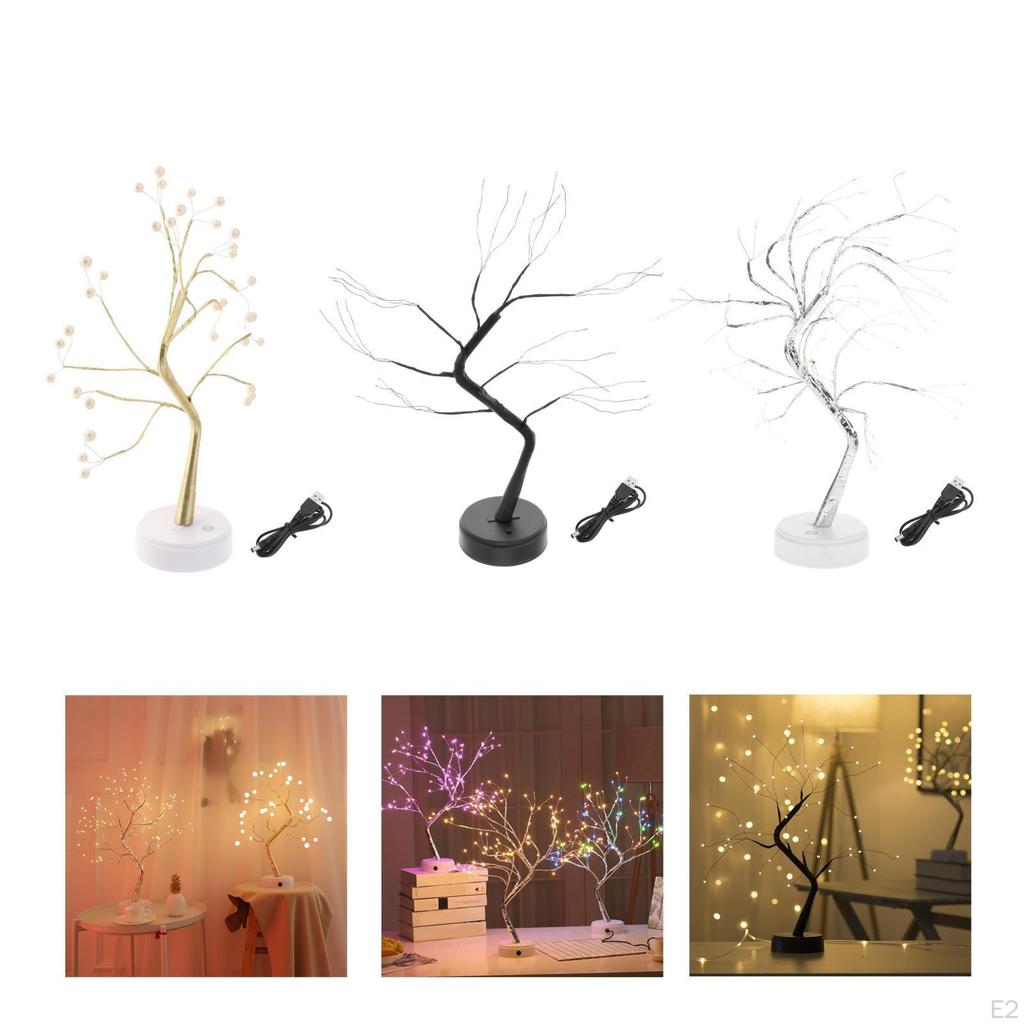 Lighted Tabletop with USB and Battery Operated LED Tree Lights for Wedding Party Christmas Holiday