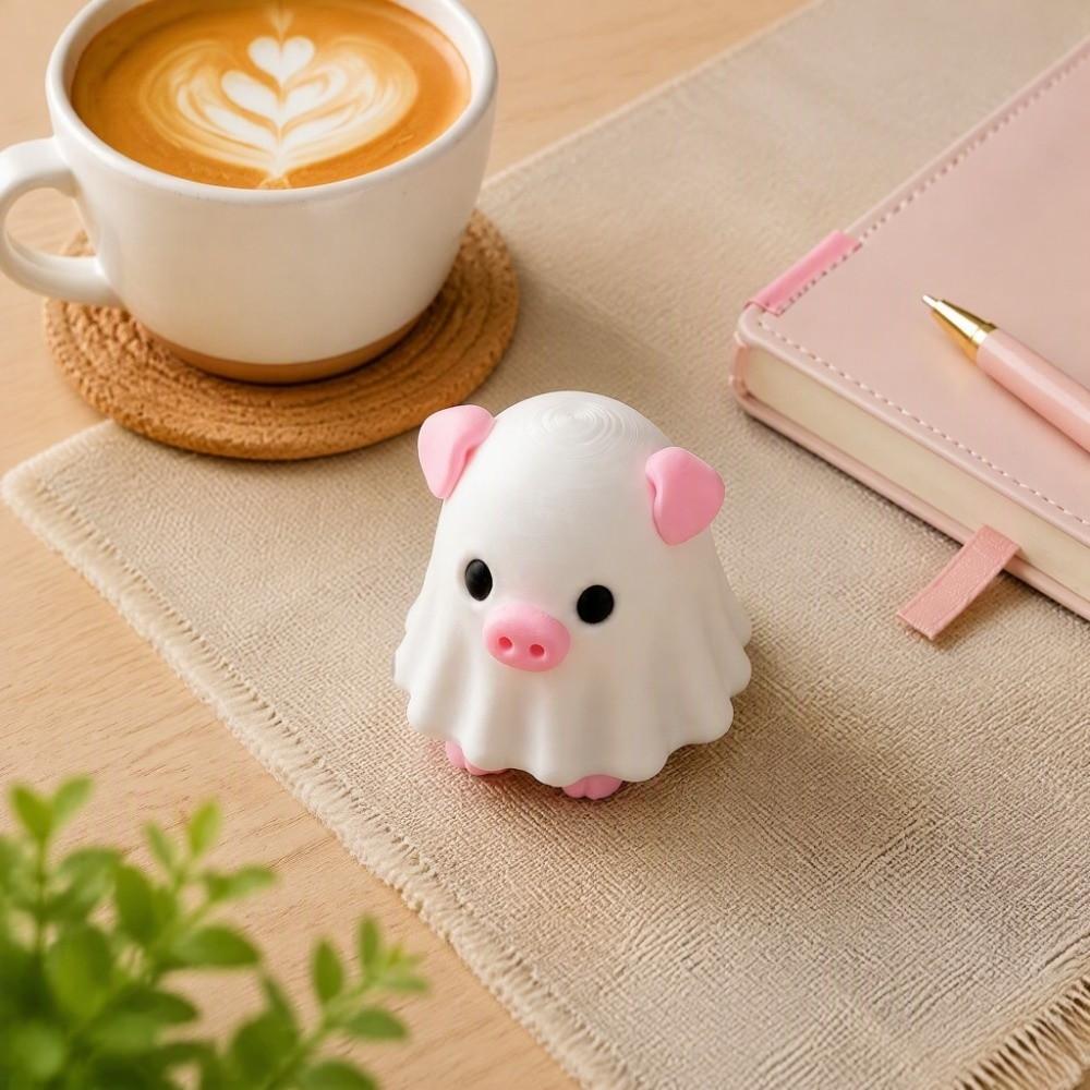 Hand Painted Ghost Figurine 3D Printed Tabletop Decor Halloween Ornament  Halloween