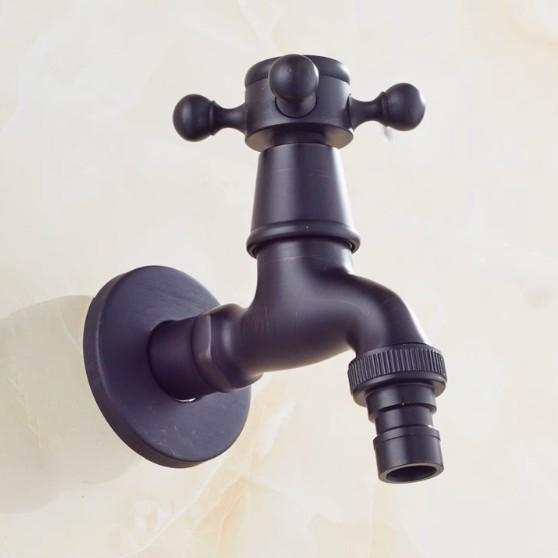 Vintage Solid Brass Jednouchwytowy kran do pralki ścienny kran wodny