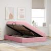 Storage Bed with Mattress Pink 140 x 200 cm Velvet
