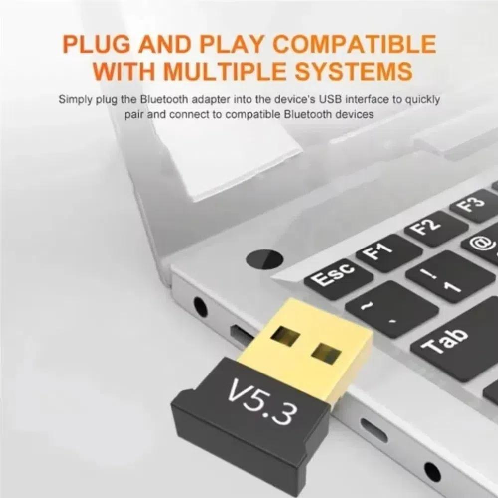 

Computer PC Transmitter Receiver Laptop Tablets Wireless USB Bluetooth 5.3 Adapter
