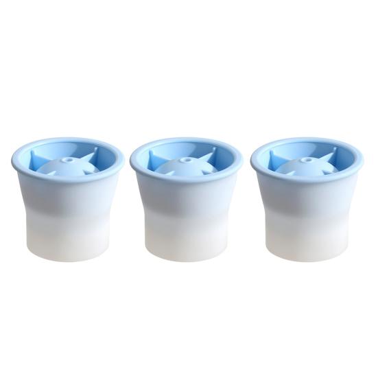 3Pcs Silicone Round Ice Cube Molds with Lids Easy Release Sphere Ice Maker for Whiskey Cocktails Bourbon Slow Melting Spherical Ice Makers for Drinks