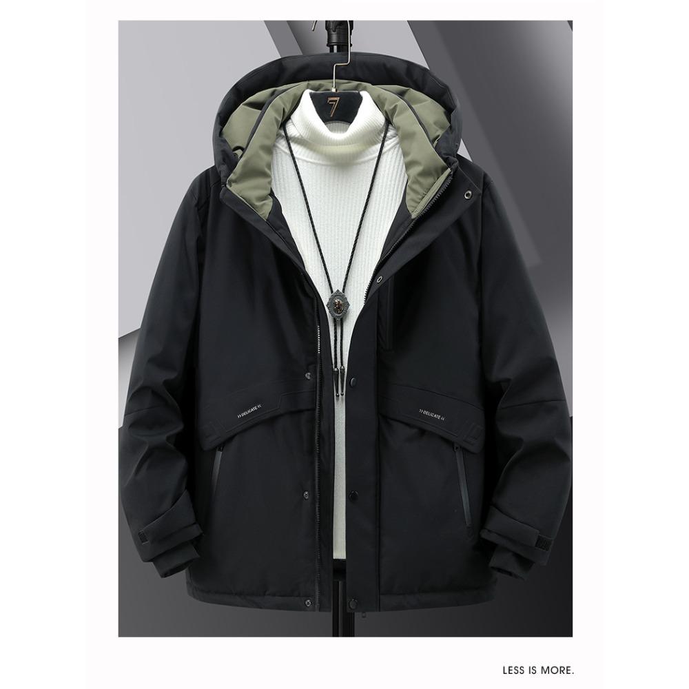 Fattened Plus Size, White Duck Down, Winter Down Jacket Trendy Brand Thickened Warm Jacket Men's Clothing